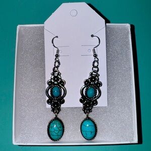 Handmade turquoise earrings!